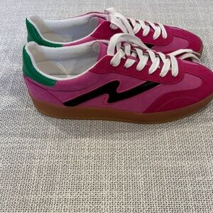Madden Girl Pink and Black Sneakers